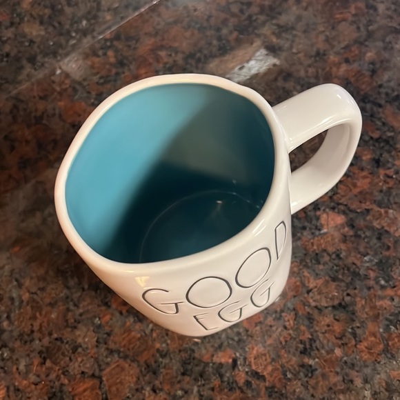 Rae Dunn “GOOD EGG” “BAD EGG” mug, blue interior, NWT - Picture 3 of 3